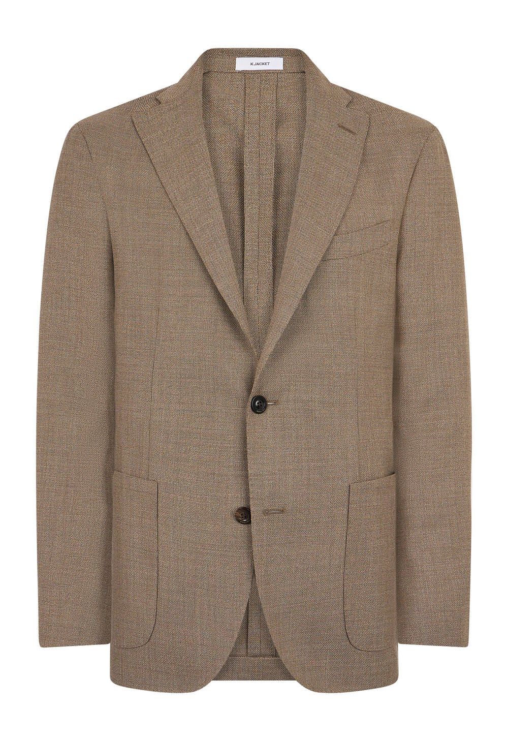 K-Jacket marrone chiaro in lana leggera a nido d’ape