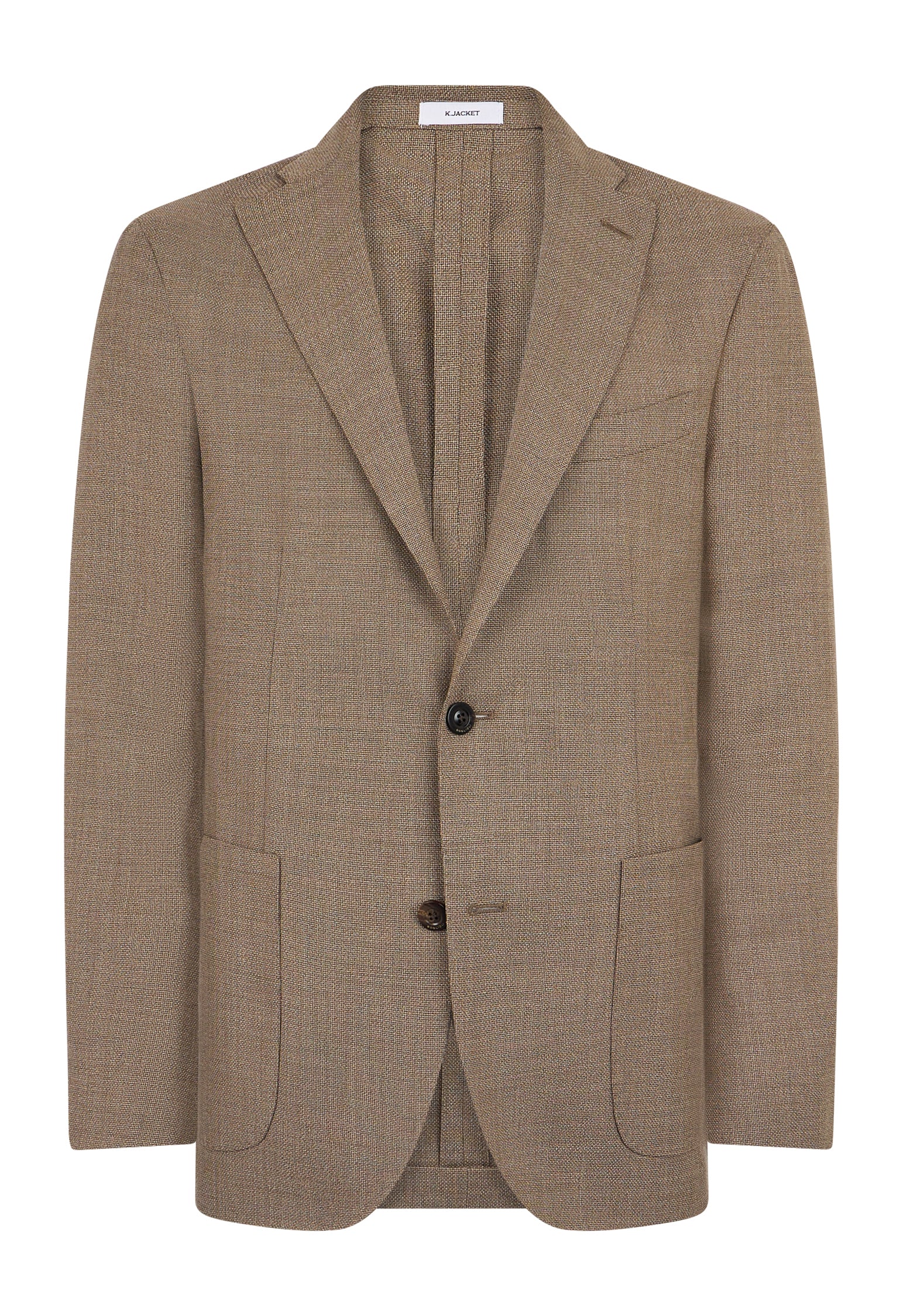 K-Jacket marrone chiaro in lana leggera a nido d’ape