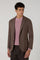 K-Jacket in lana tinta in capo a spina di pesce malva