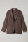 K-Jacket in lana tinta in capo a spina di pesce malva