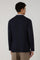 Dark Blue Garment Dyed Soft Knit Cashmere K-Jacket