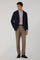Dark Blue Garment Dyed Soft Knit Cashmere K-Jacket