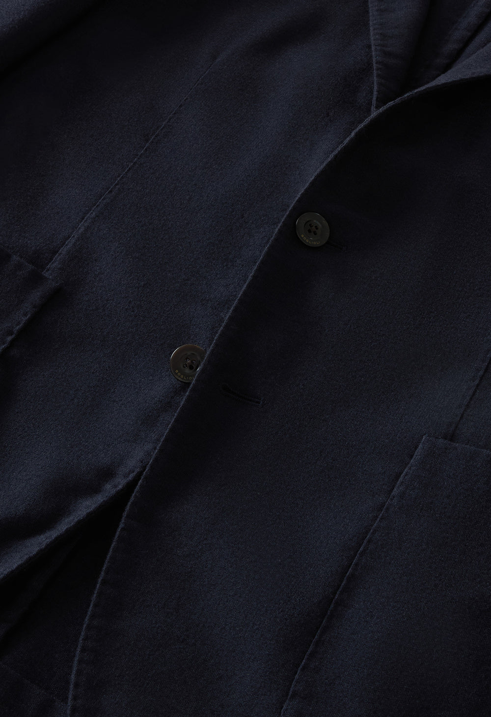Dark Blue Garment Dyed Soft Knit Cashmere K-Jacket