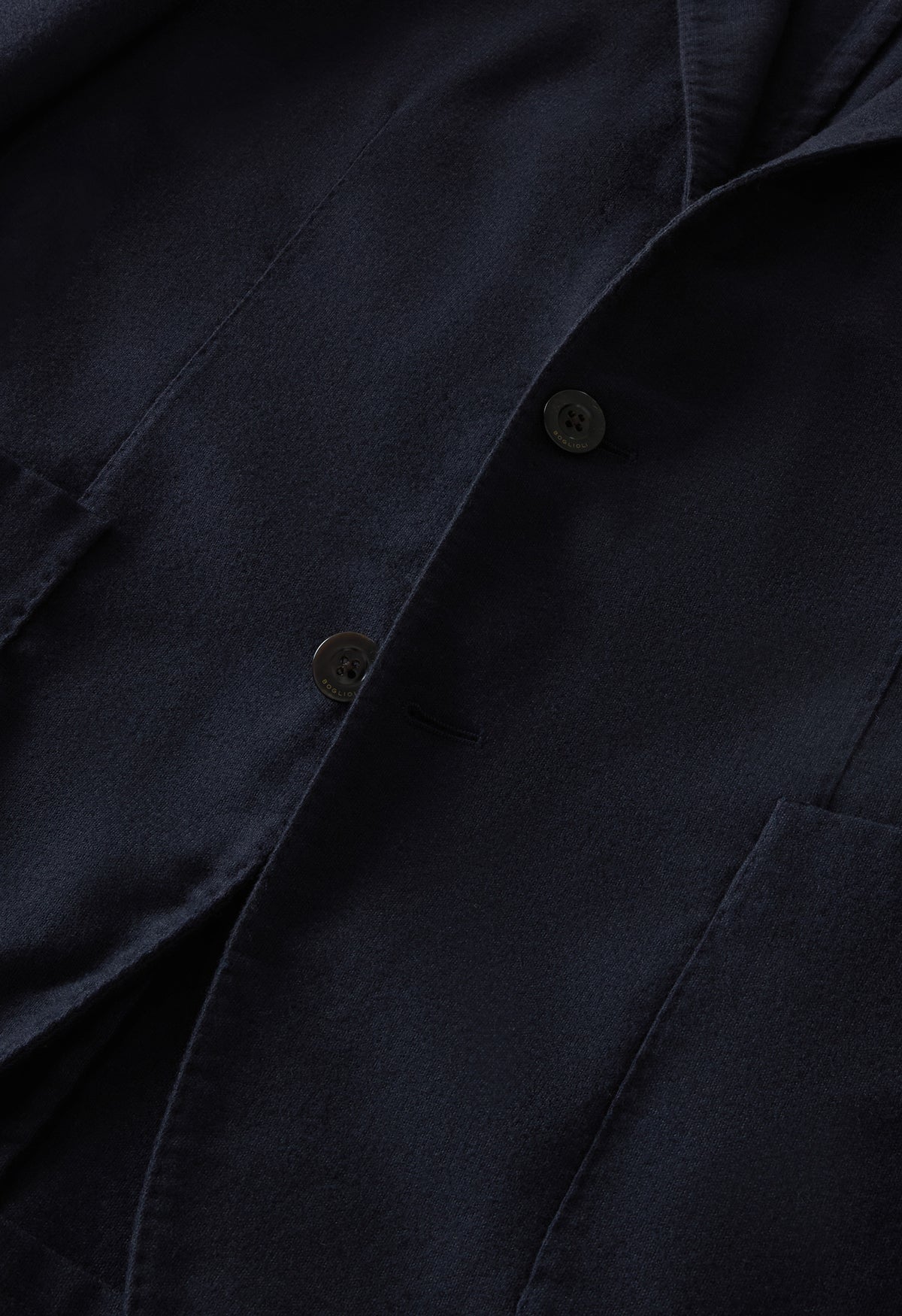 Dark Blue Garment Dyed Soft Knit Cashmere K-Jacket