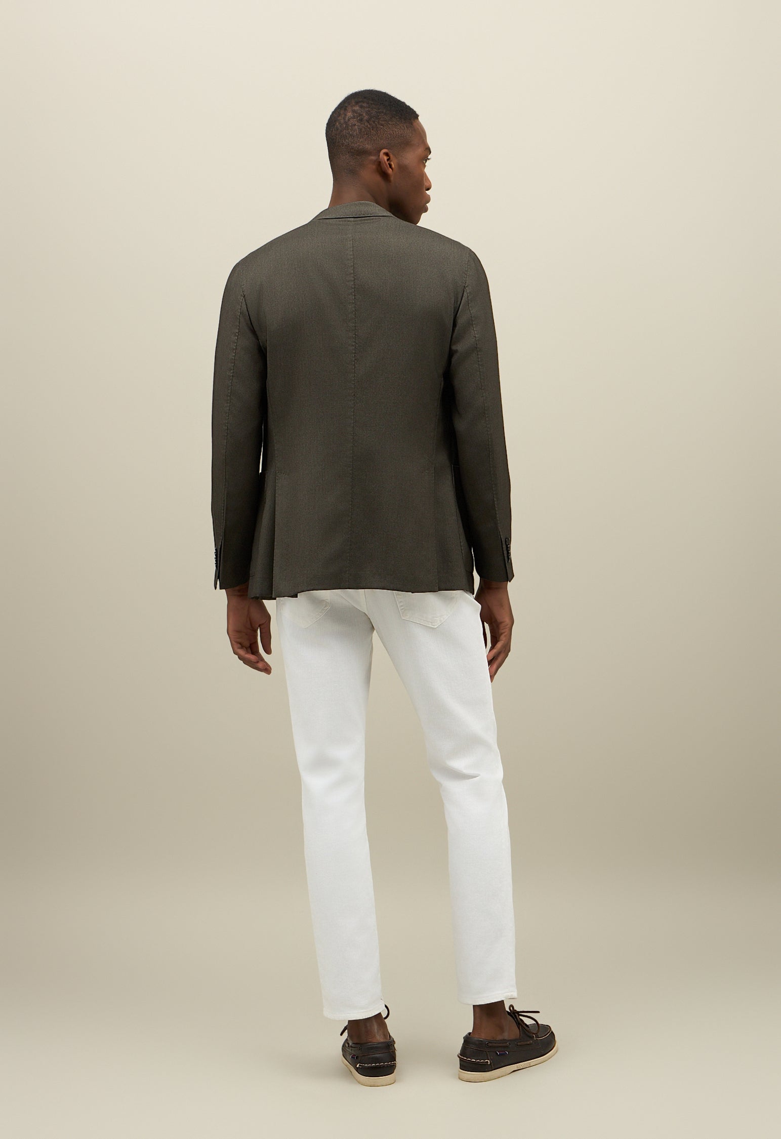 Green Garment Dyed Cashmere Silk K-Jacket