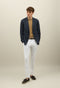 Blue Garment Dyed Cashmere Silk K-Jacket