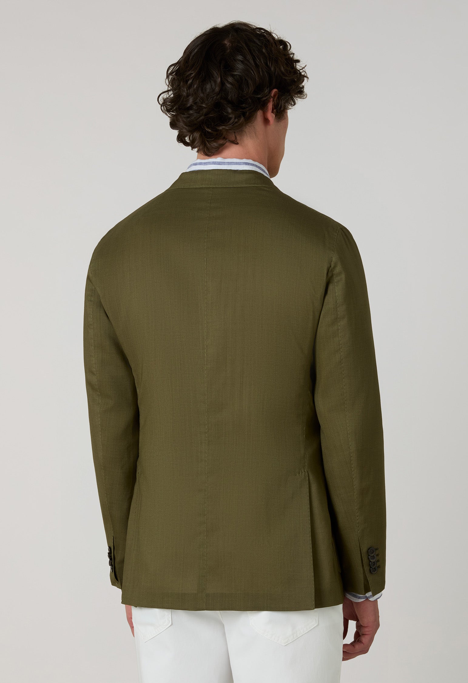 K-Jacket in lana ultralight e seta verde