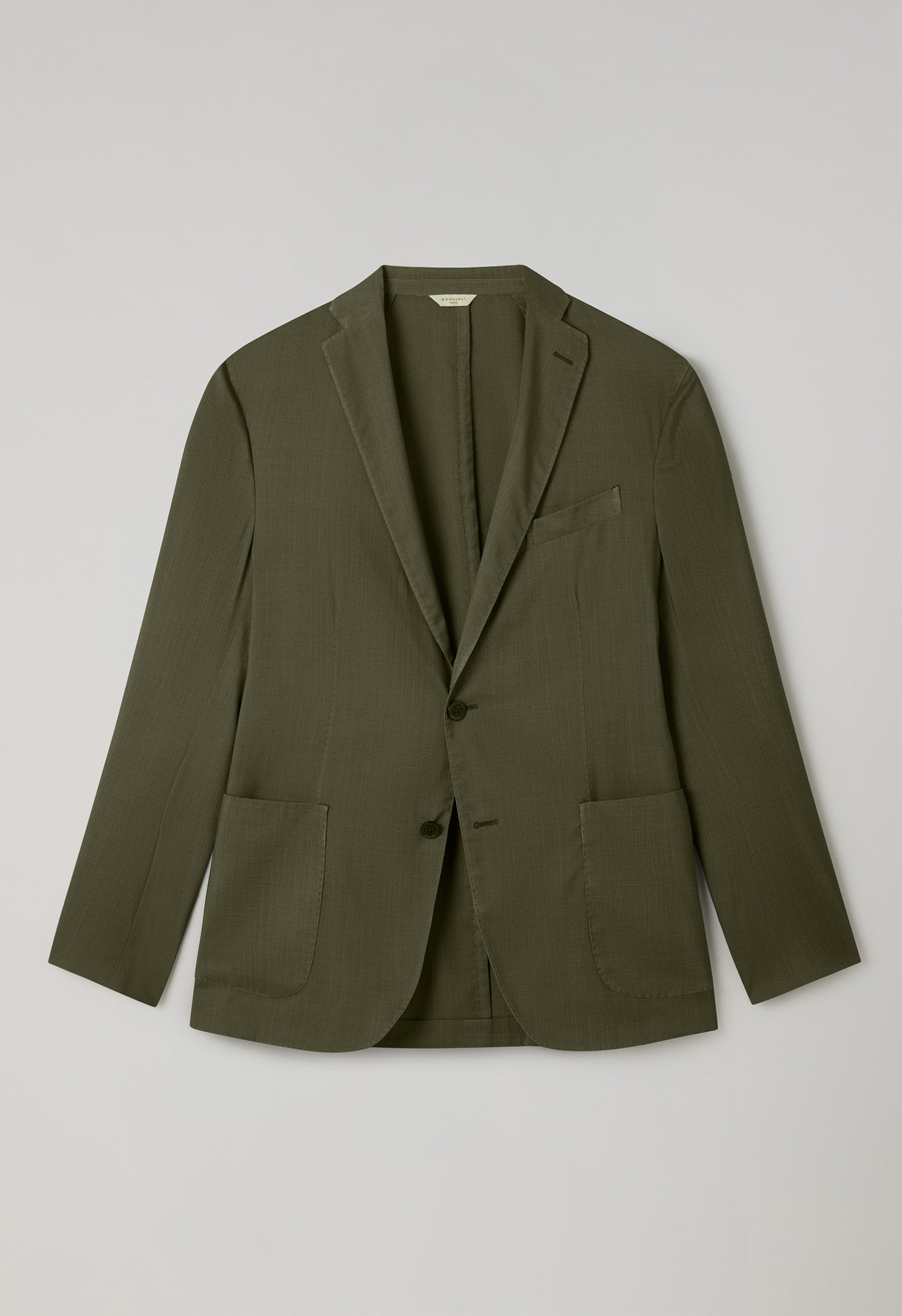 Green Ultralight Garment Dyed Wool Silk K-Jacket