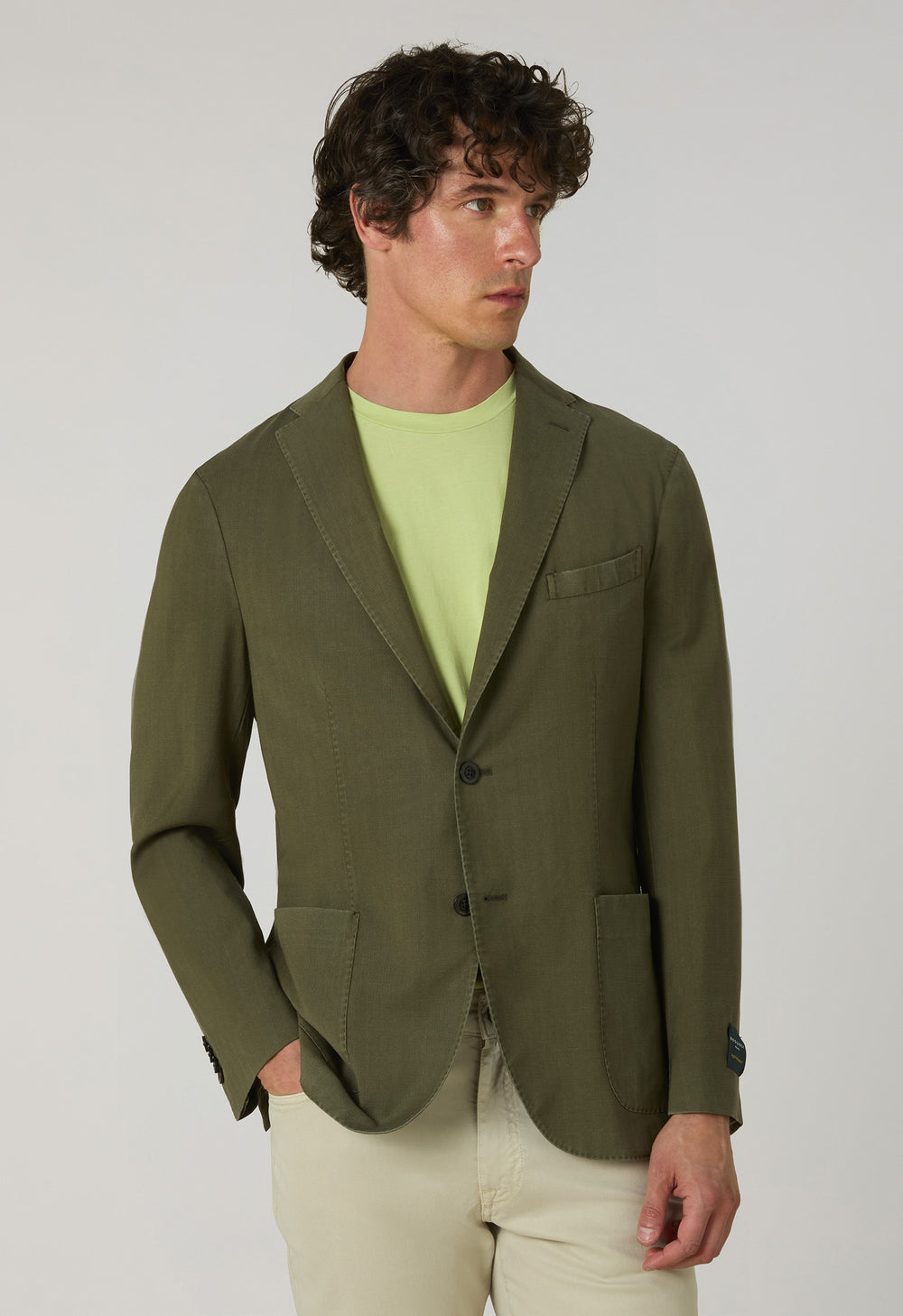K-Jacket in lana e cashmere High Performance verde