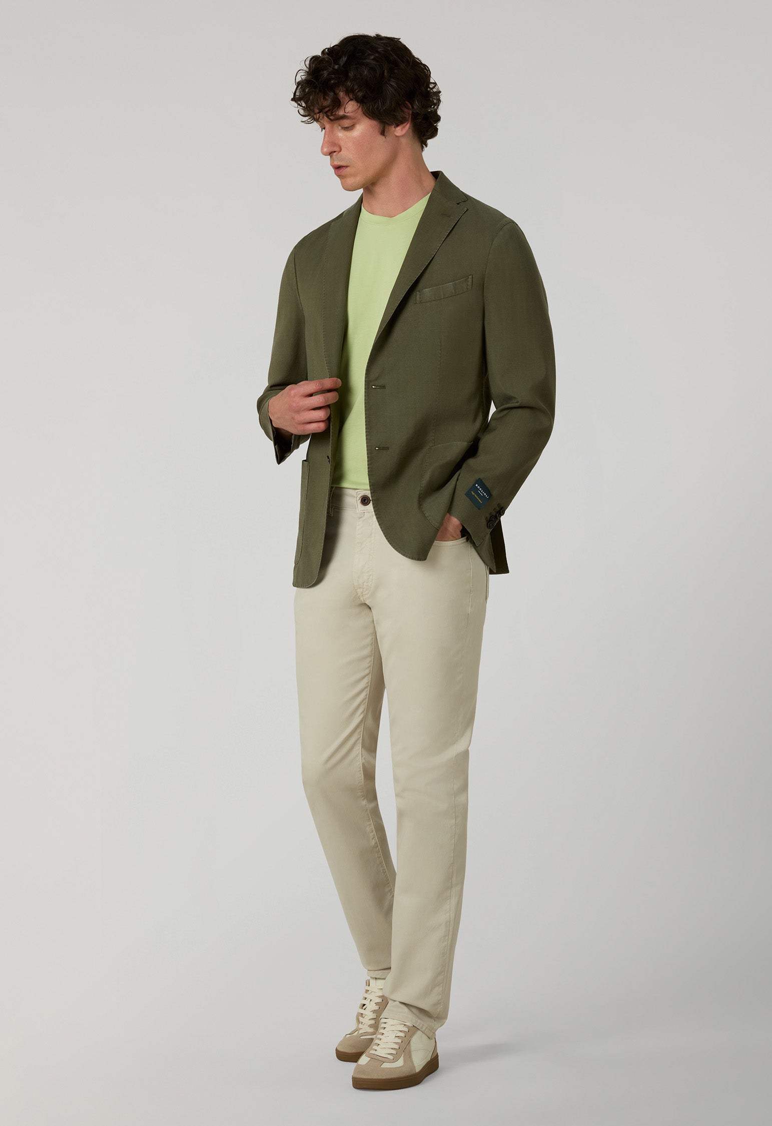 K-Jacket in lana e cashmere High Performance verde