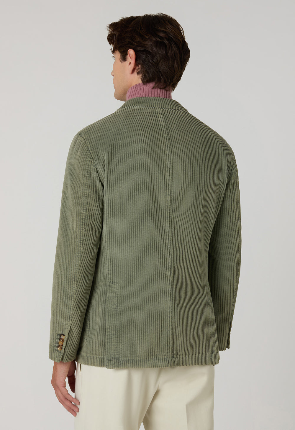 Green Garment Dyed Wide Wale Corduroy K-Jacket