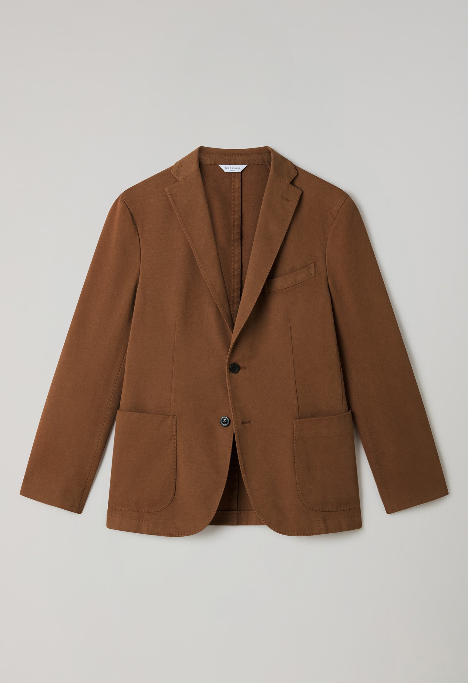 Brown Garment Dyed Soft Cotton K-Jacket