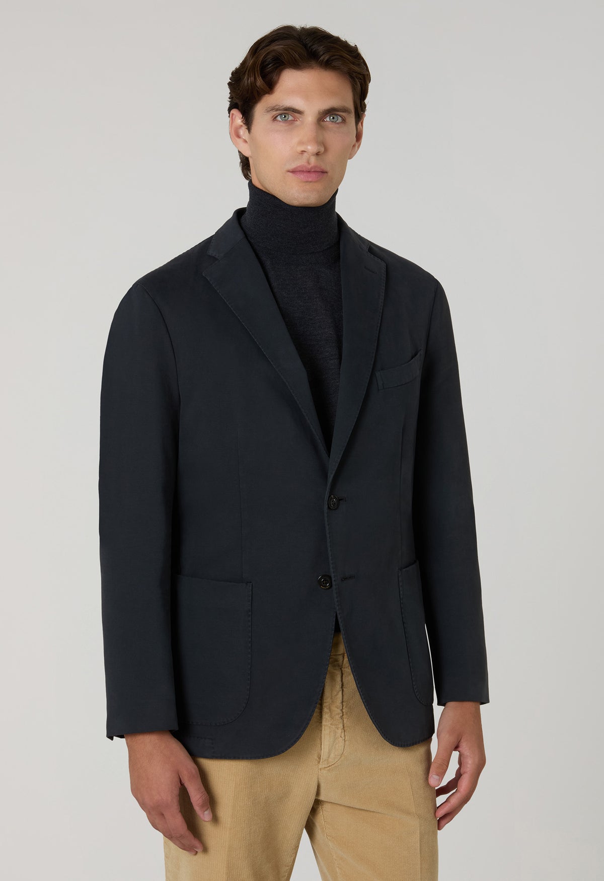 K-Jacket in cotone soft tinto in capo grigio scuro