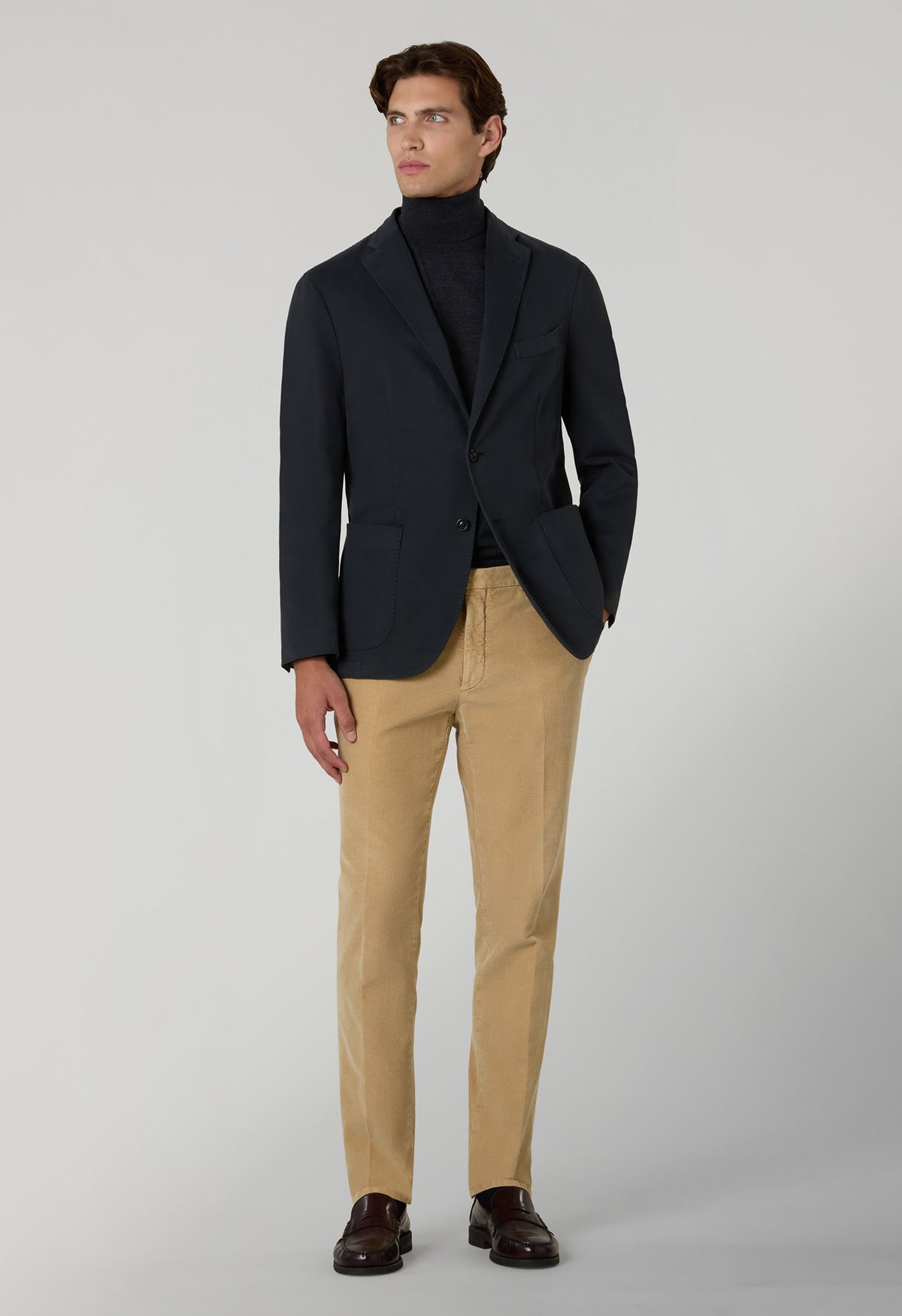 Dark Grey Garment Dyed Soft Cotton K-Jacket