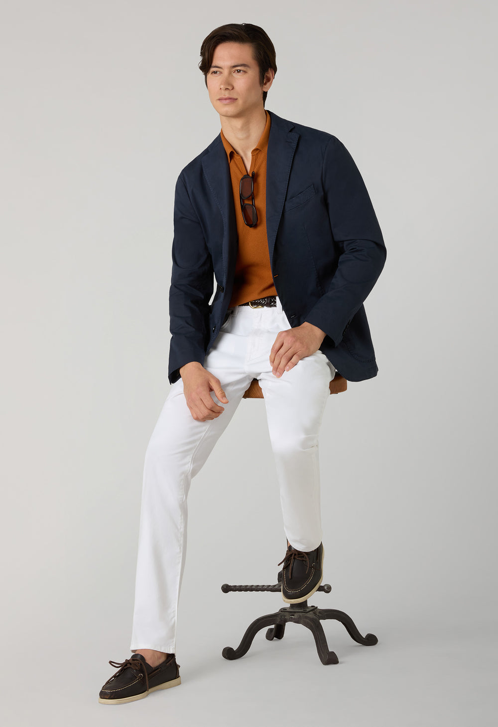 Blue Garment Dyed Supima Cotton K-Jacket