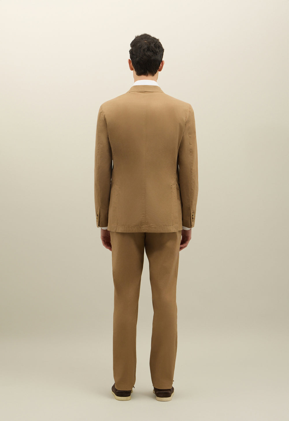 Abito K-Jacket in popeline leggero tinto in capo marrone chiaro