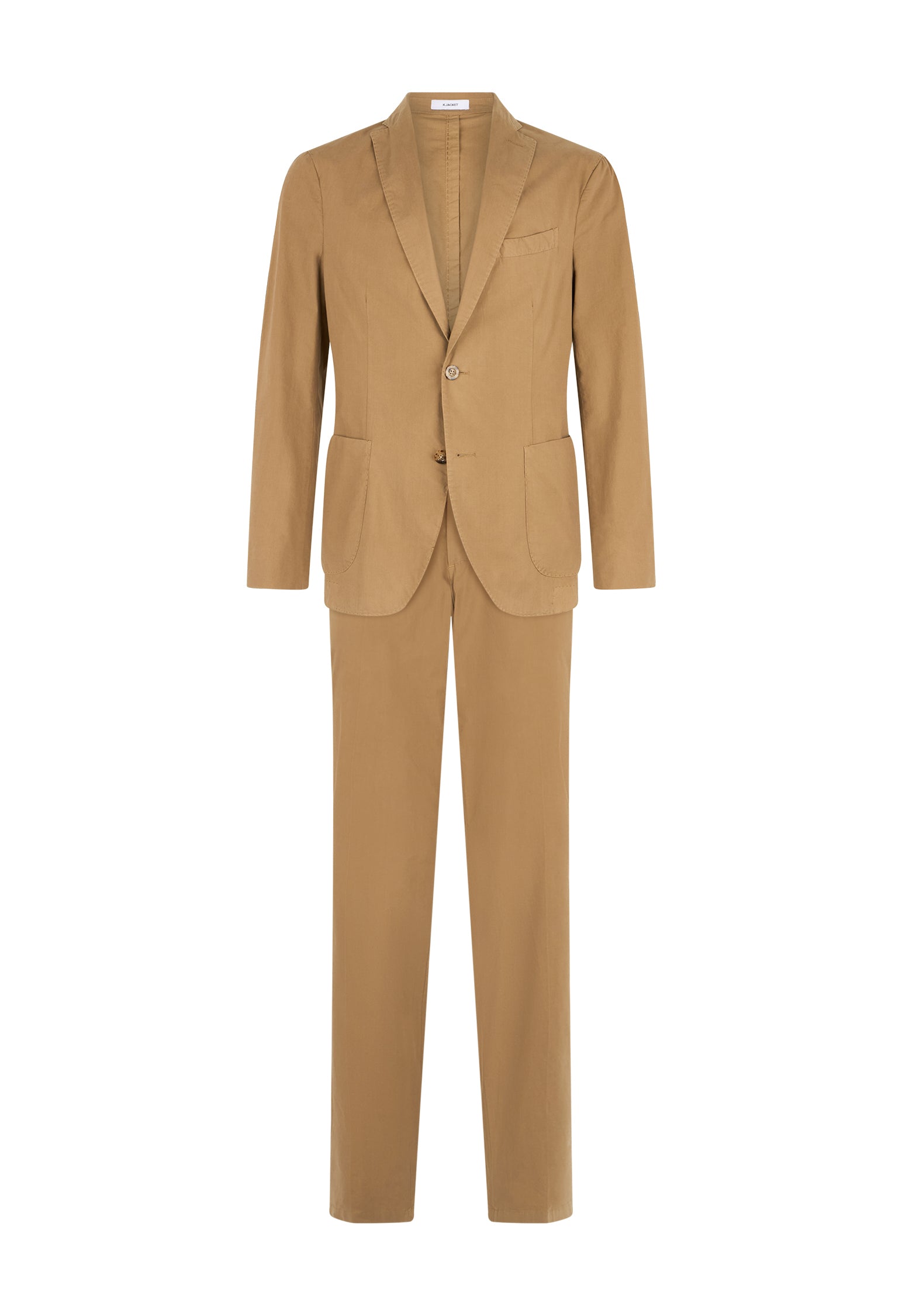 Abito K-Jacket in popeline leggero tinto in capo marrone chiaro