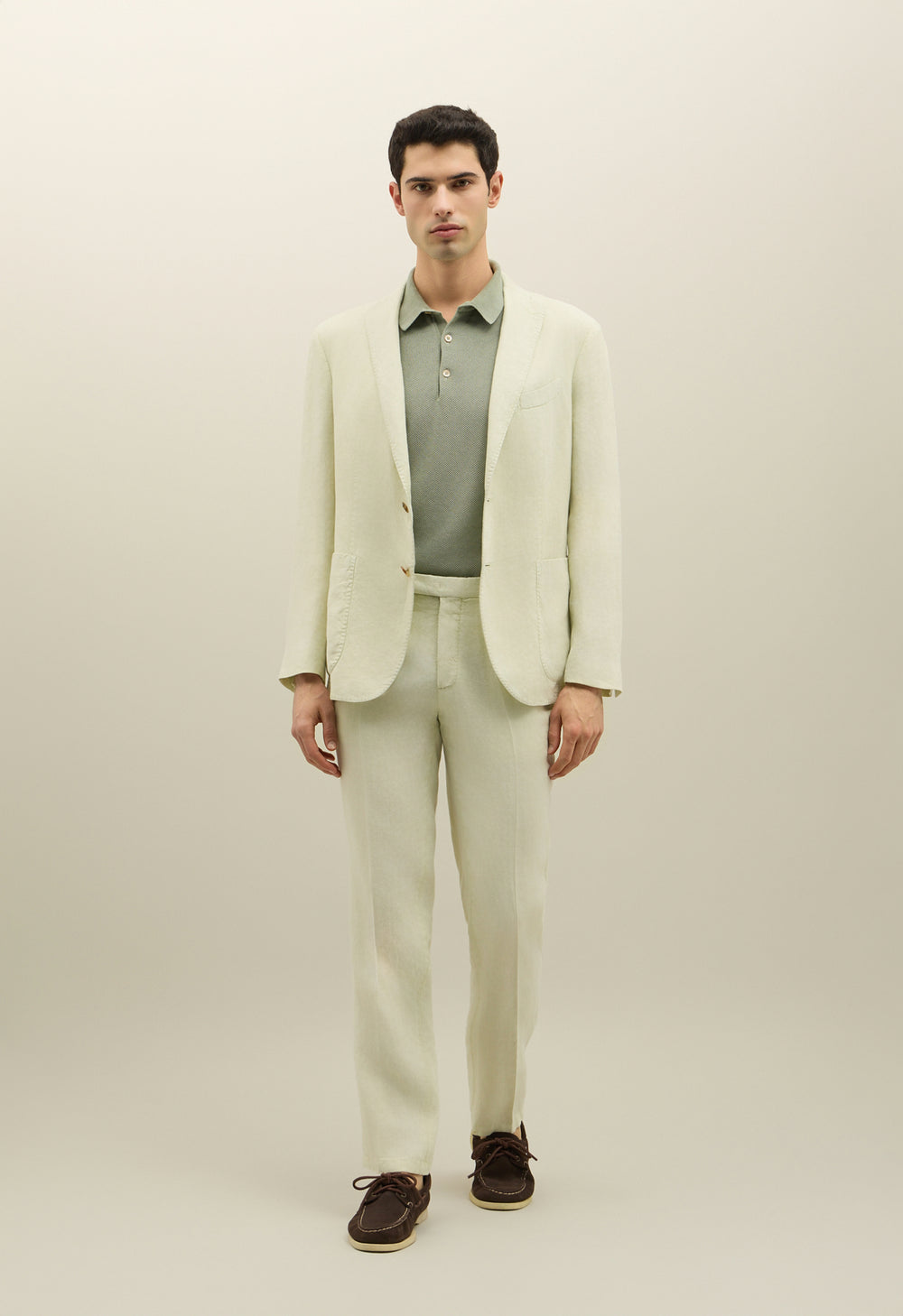 Abito K-Jacket in lino Tinto Terra verde