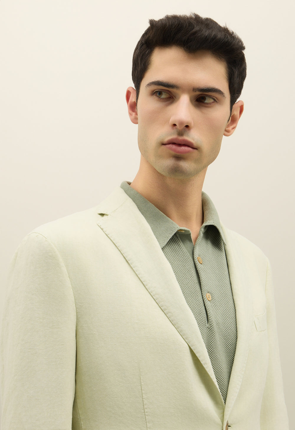 Abito K-Jacket in lino Tinto Terra verde
