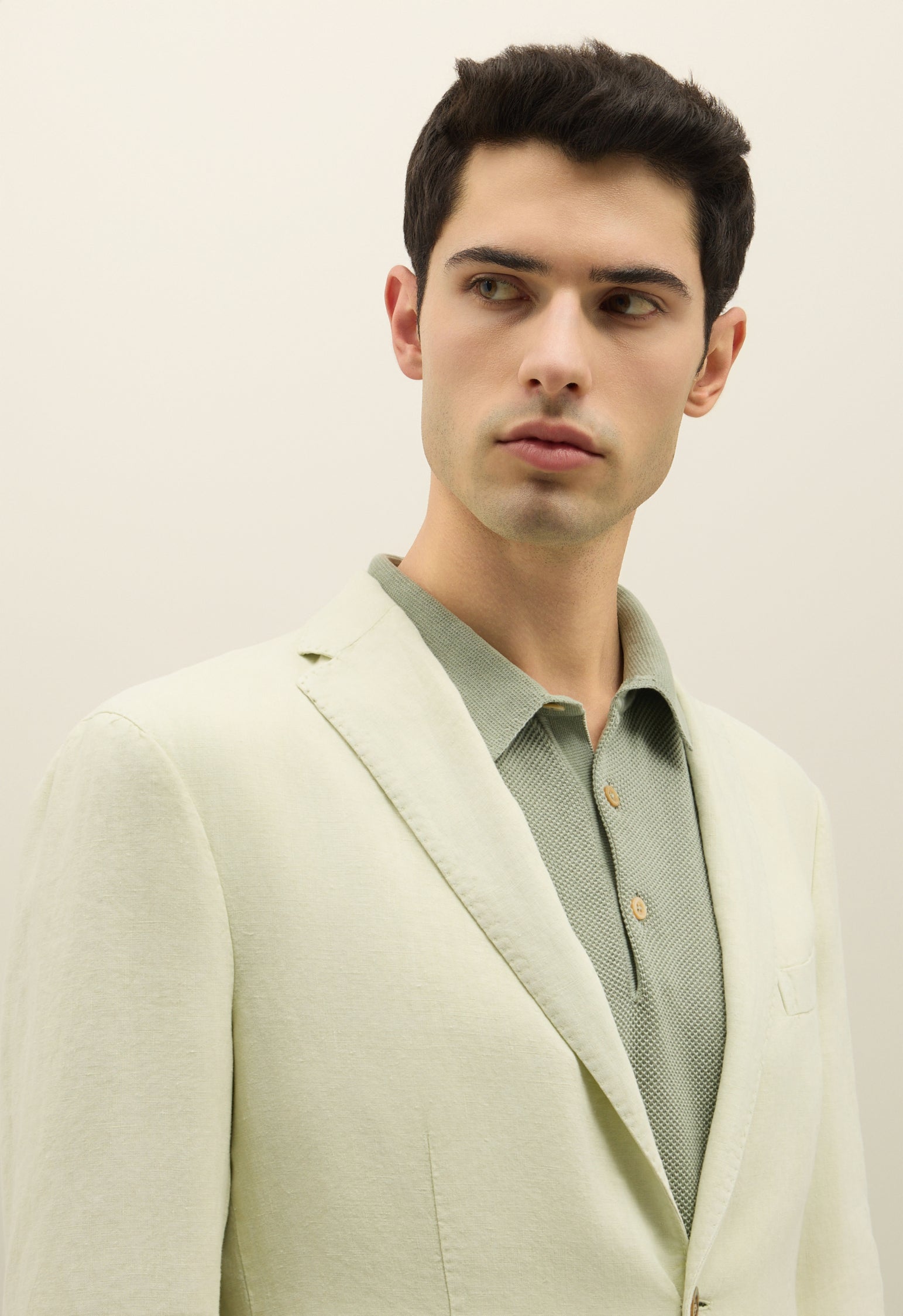 Abito K-Jacket in lino Tinto Terra verde