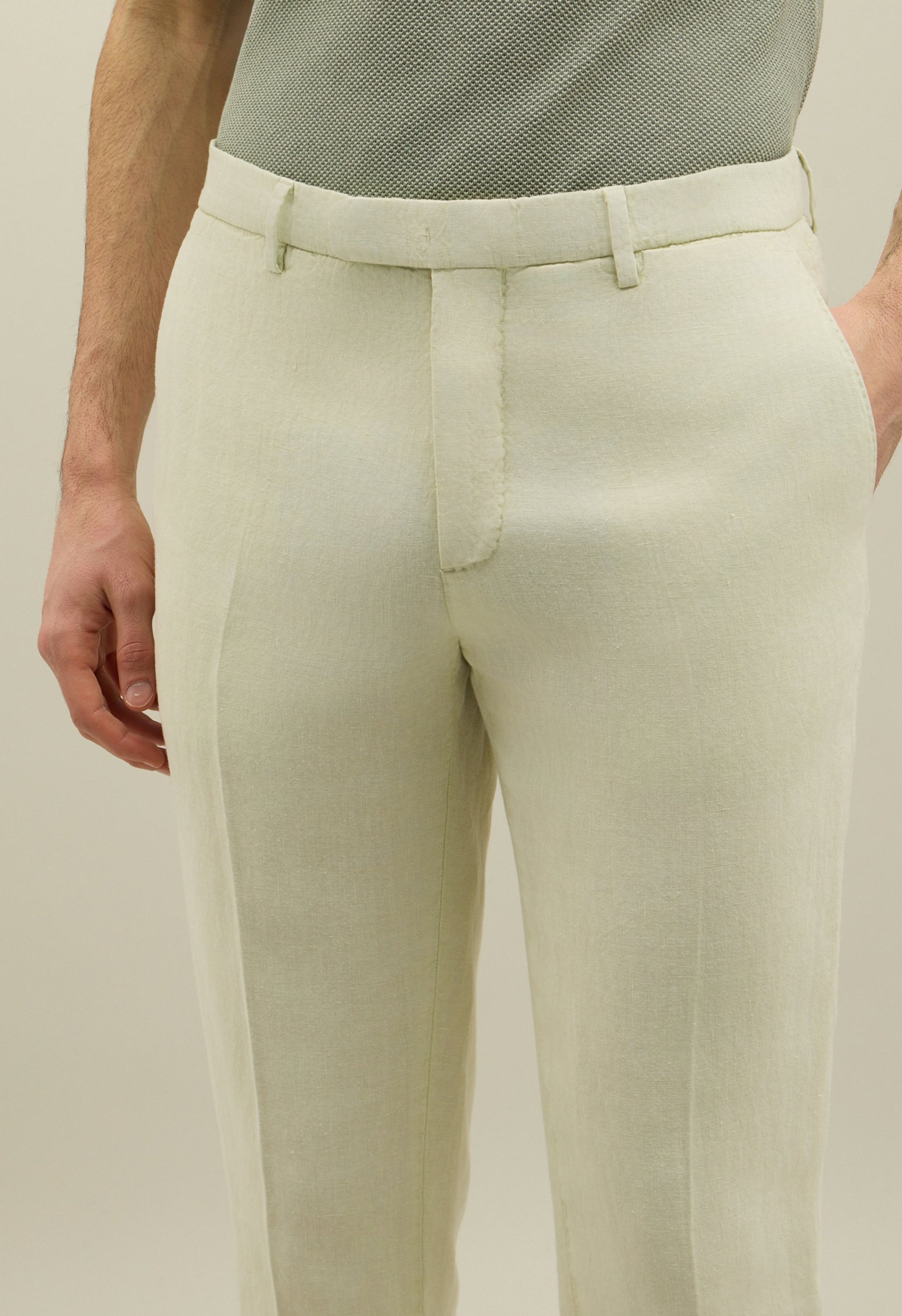 Abito K-Jacket in lino Tinto Terra verde