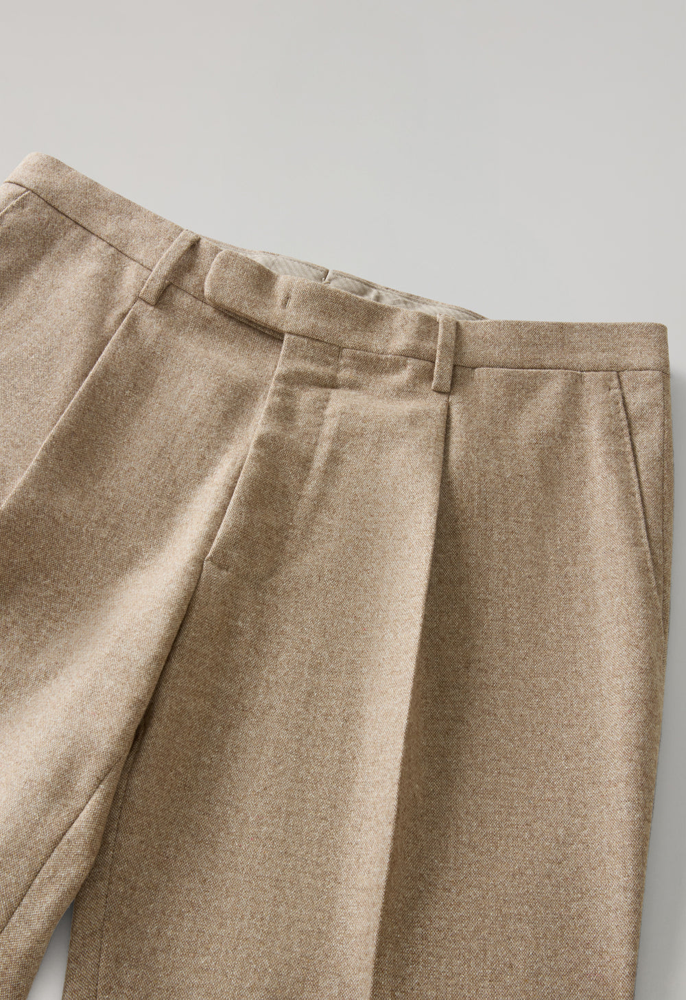 Beige blended Wool Silk K-Suit