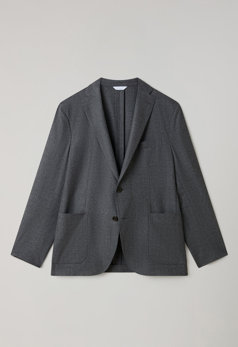 Grauer K-Jacket-Anzug aus Superlight-Flanell