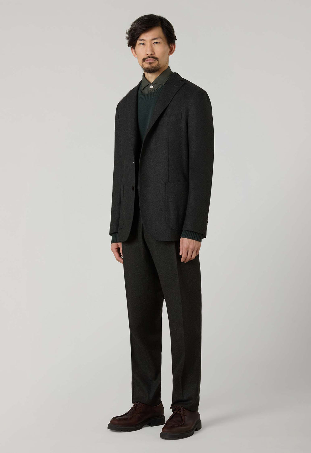 K-Jacket in flanella verde scuro