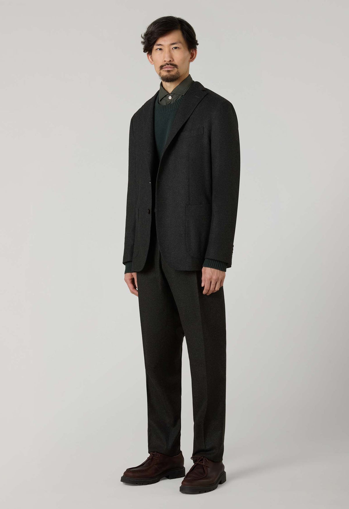 K-Jacket in flanella verde scuro