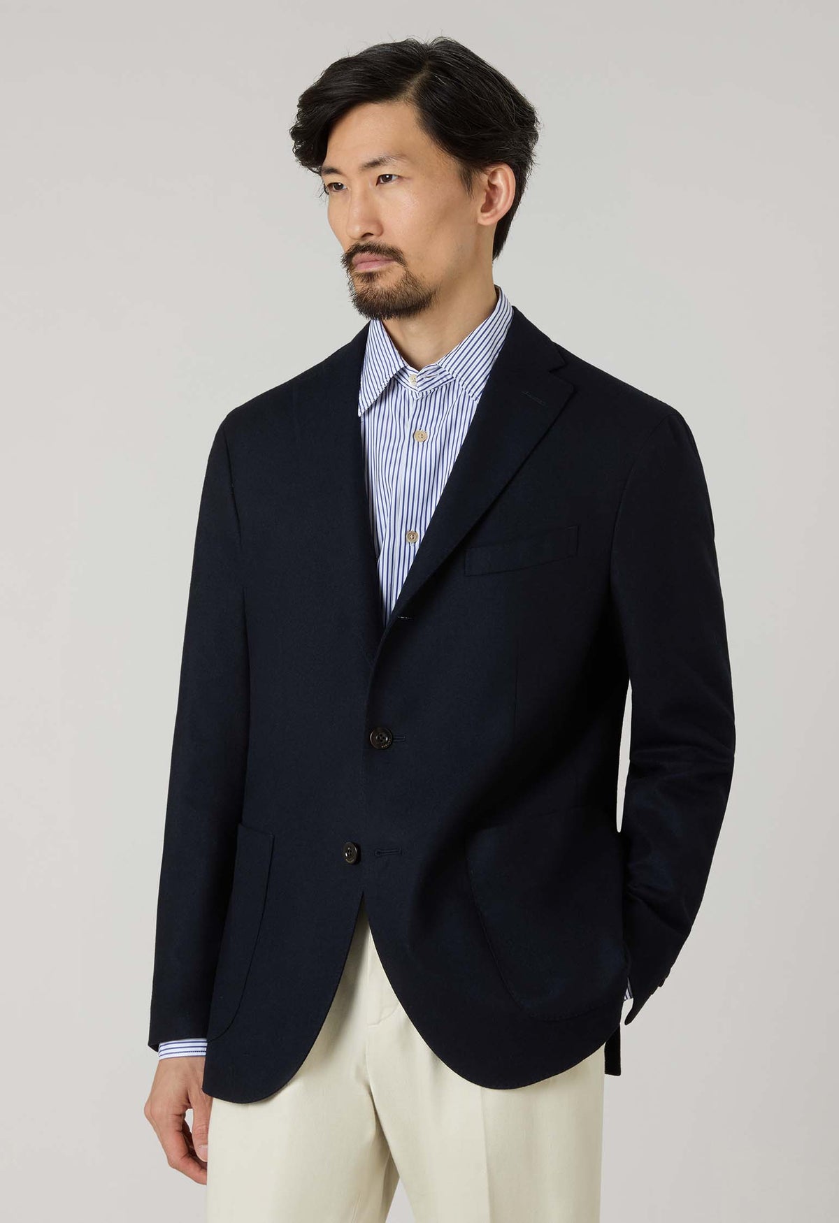K-Jacket in flanella blu