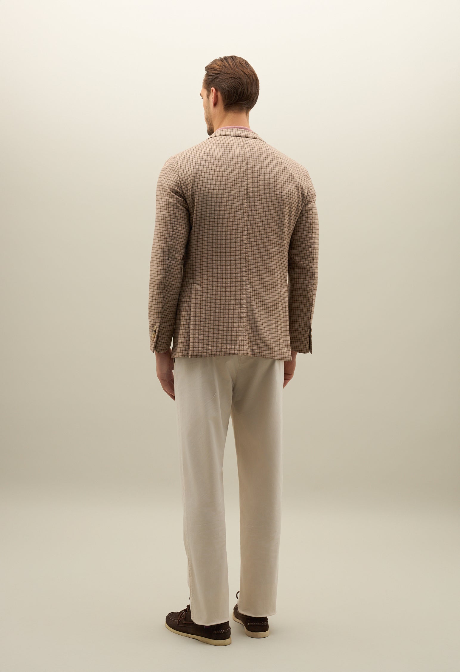 Beige Wool Silk oxford K-Jacket