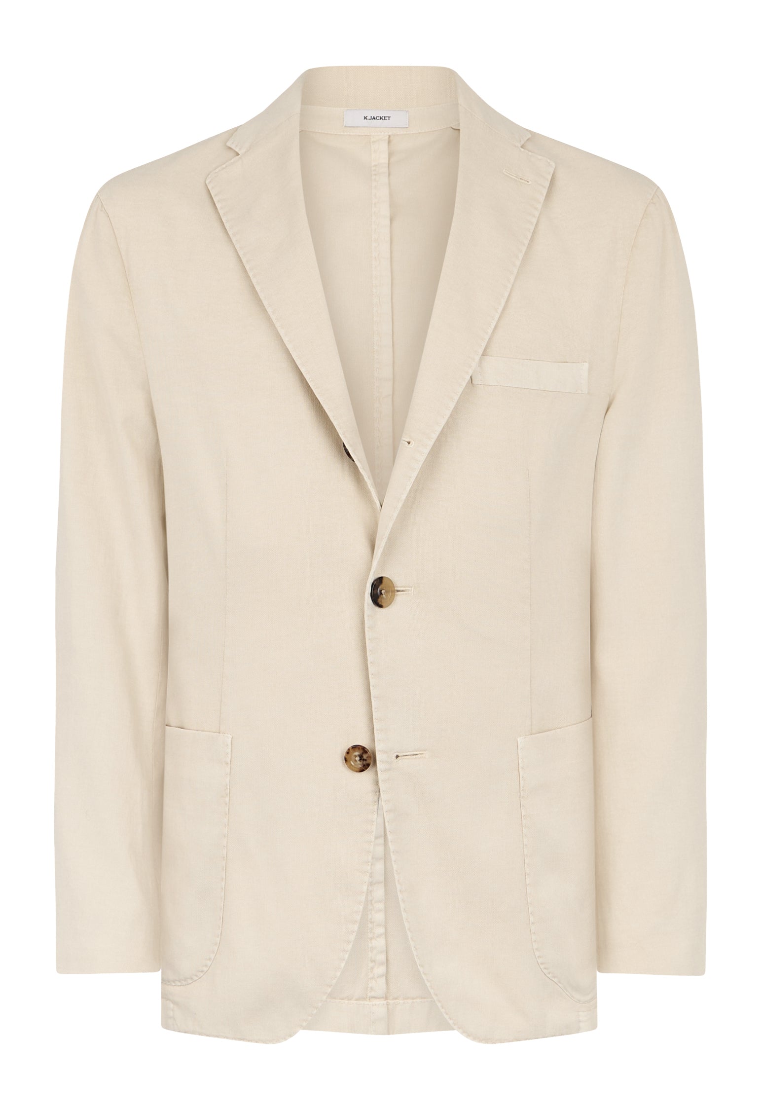 Warmweiße K-Jacket aus Stretch-Woll-Pikee 