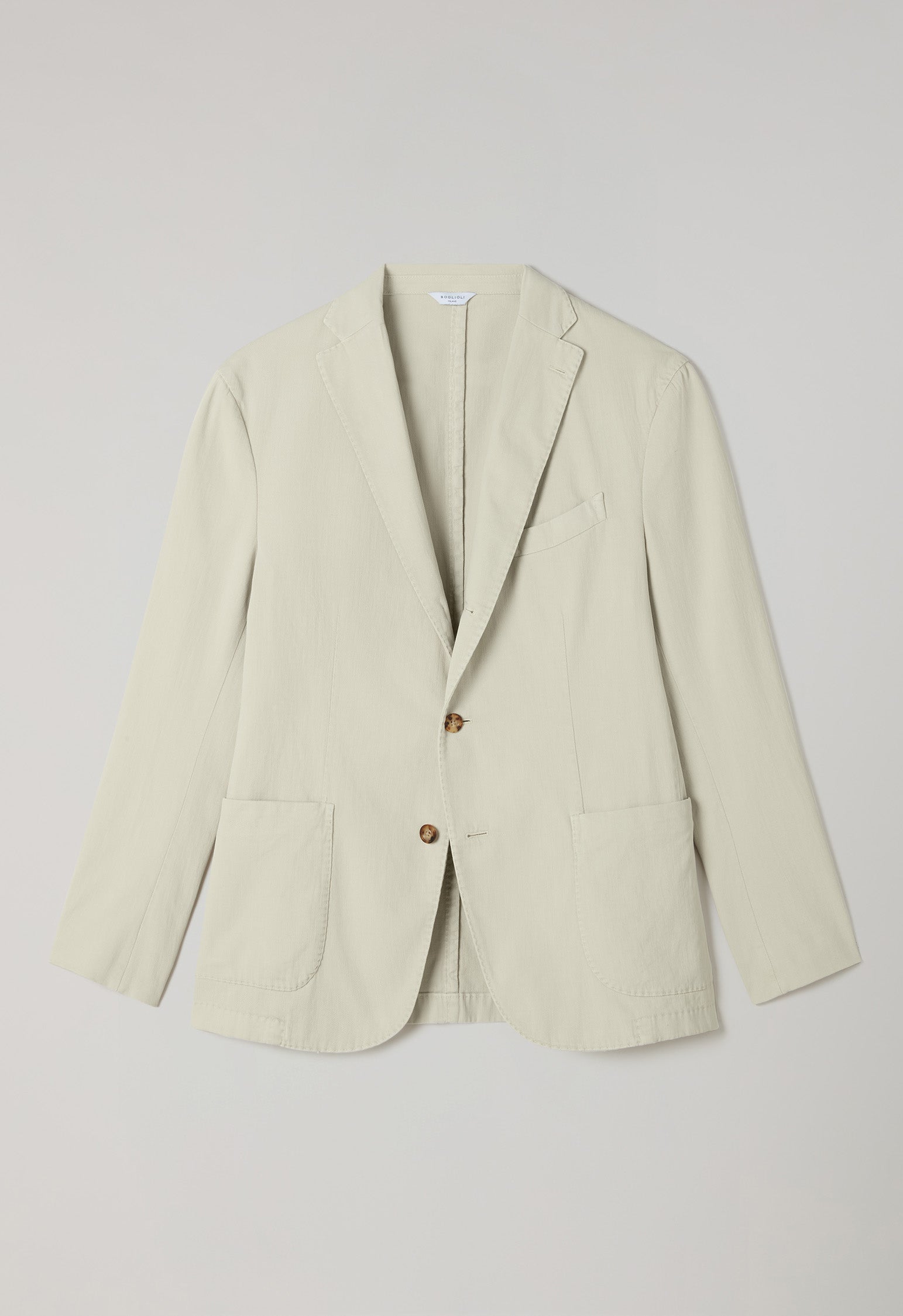 Beige Garment Dyed Stretch Cotton K-Jacket