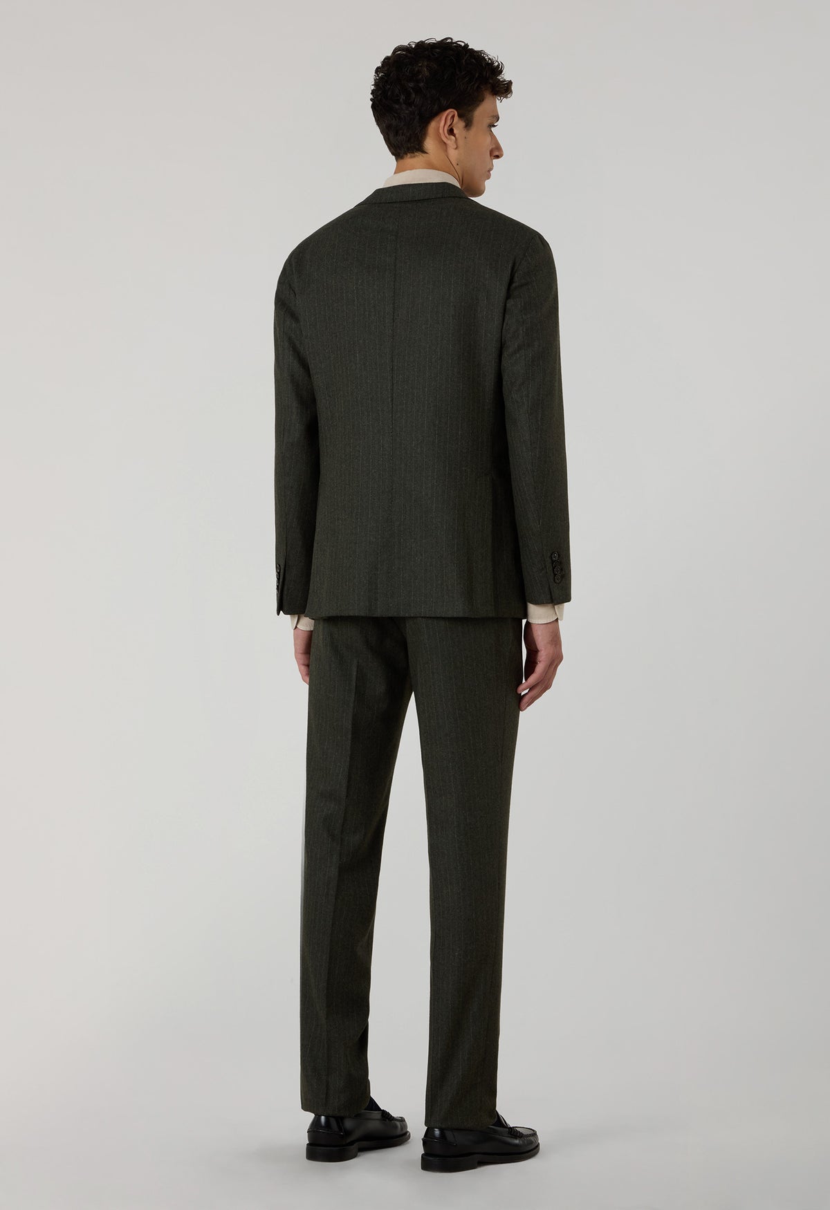 Green blended Wool Pinstripe K-Suit