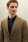 Brown Garment Dyed Cotton K-Suit with Three-Button Closure