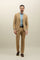 Dark Beige Linen Tencel Satin K-Suit