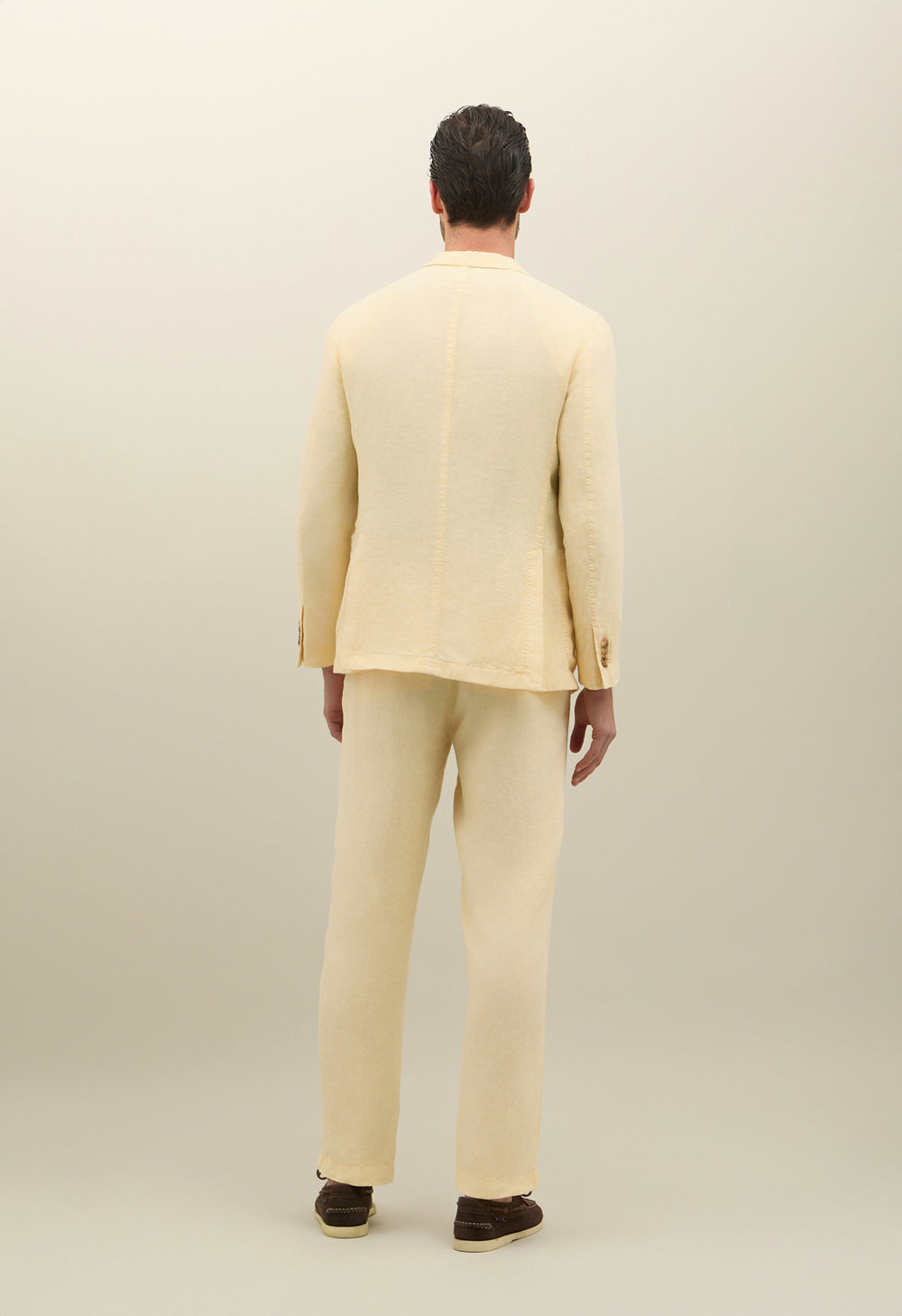 Abito K-Jacket in lino Tinto Terra giallo pastello