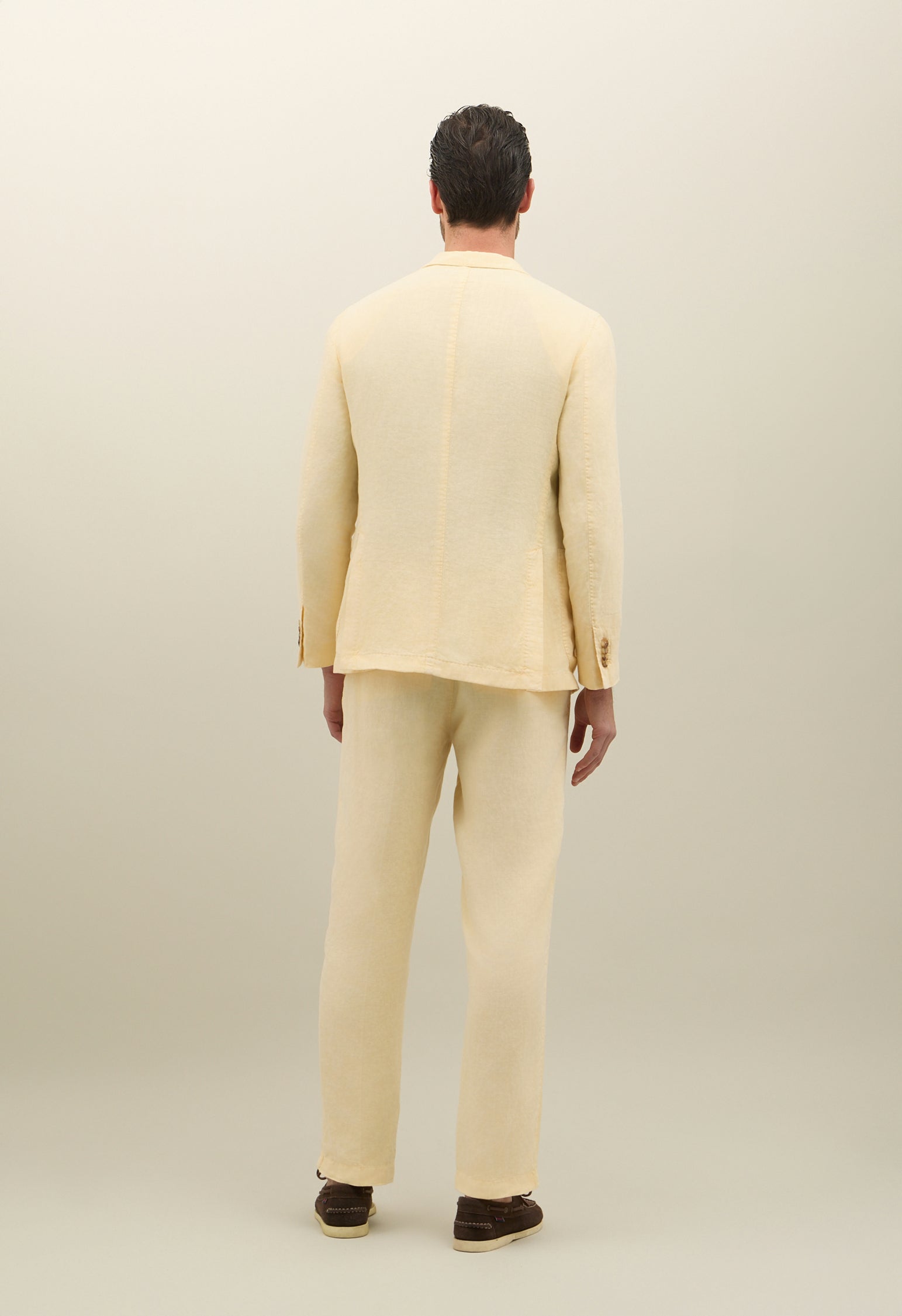 Abito K-Jacket in lino Tinto Terra giallo pastello