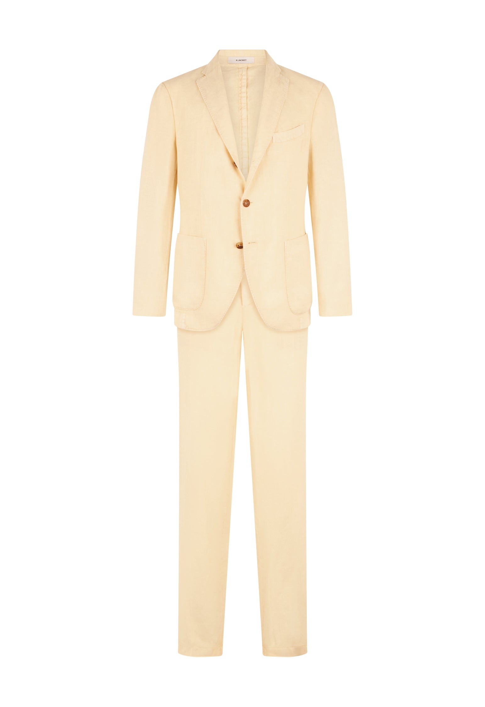 Abito K-Jacket in lino Tinto Terra giallo pastello