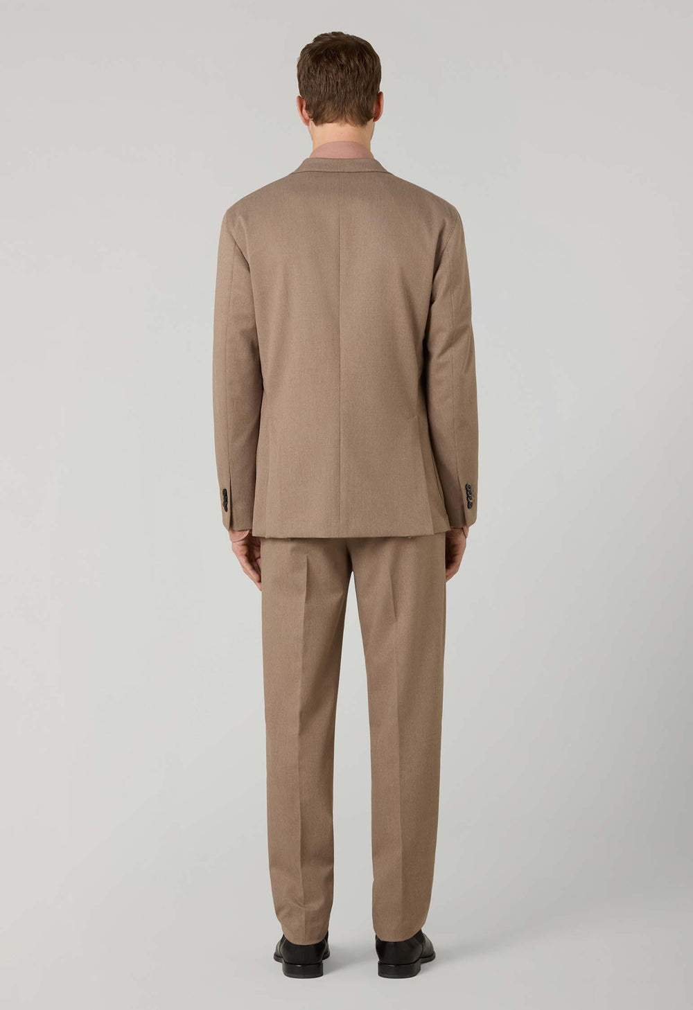 Abito K-Jacket in lana stretch beige con chiusura a tre bottoni