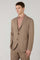 Abito K-Jacket in lana stretch beige con chiusura a tre bottoni