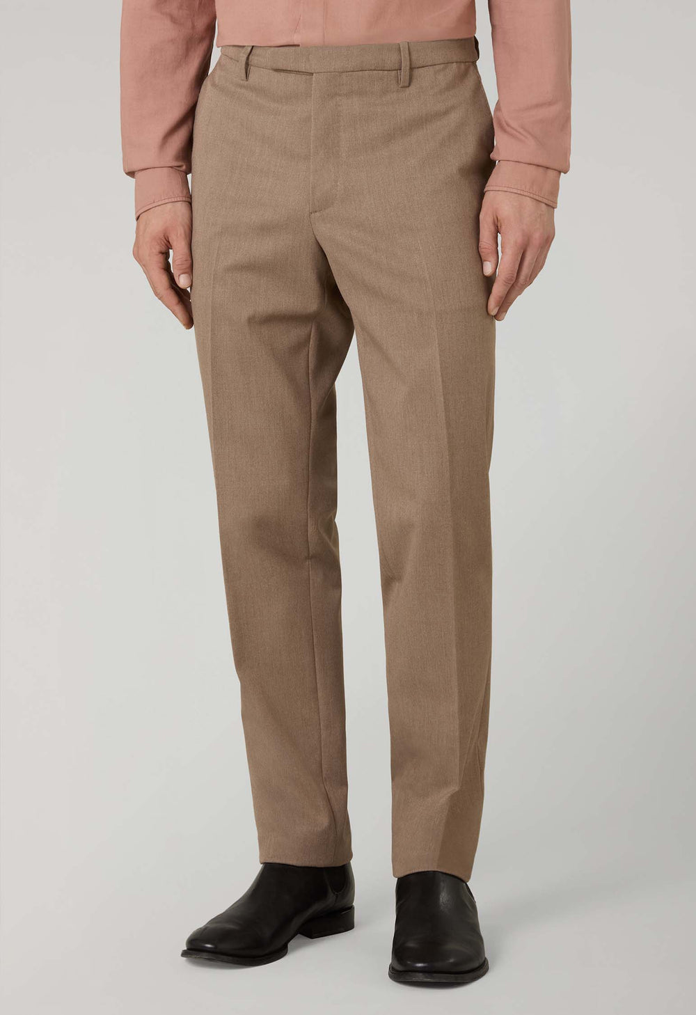 Abito K-Jacket in lana stretch beige con chiusura a tre bottoni