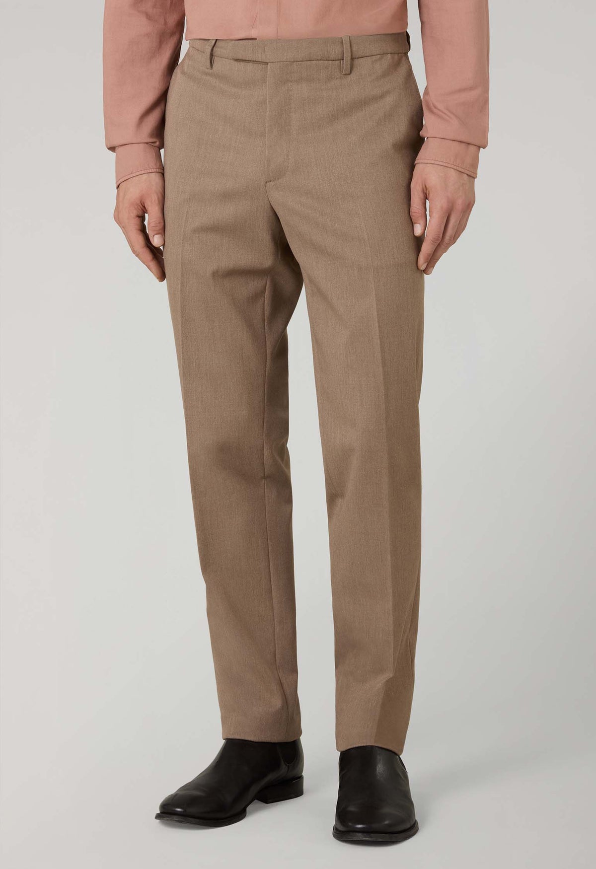 Abito K-Jacket in lana stretch beige con chiusura a tre bottoni