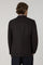 Braune, zweireihige K-Jacket aus brauner Shetlandwolle im Chevron-Muster