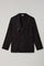 Braune, zweireihige K-Jacket aus brauner Shetlandwolle im Chevron-Muster