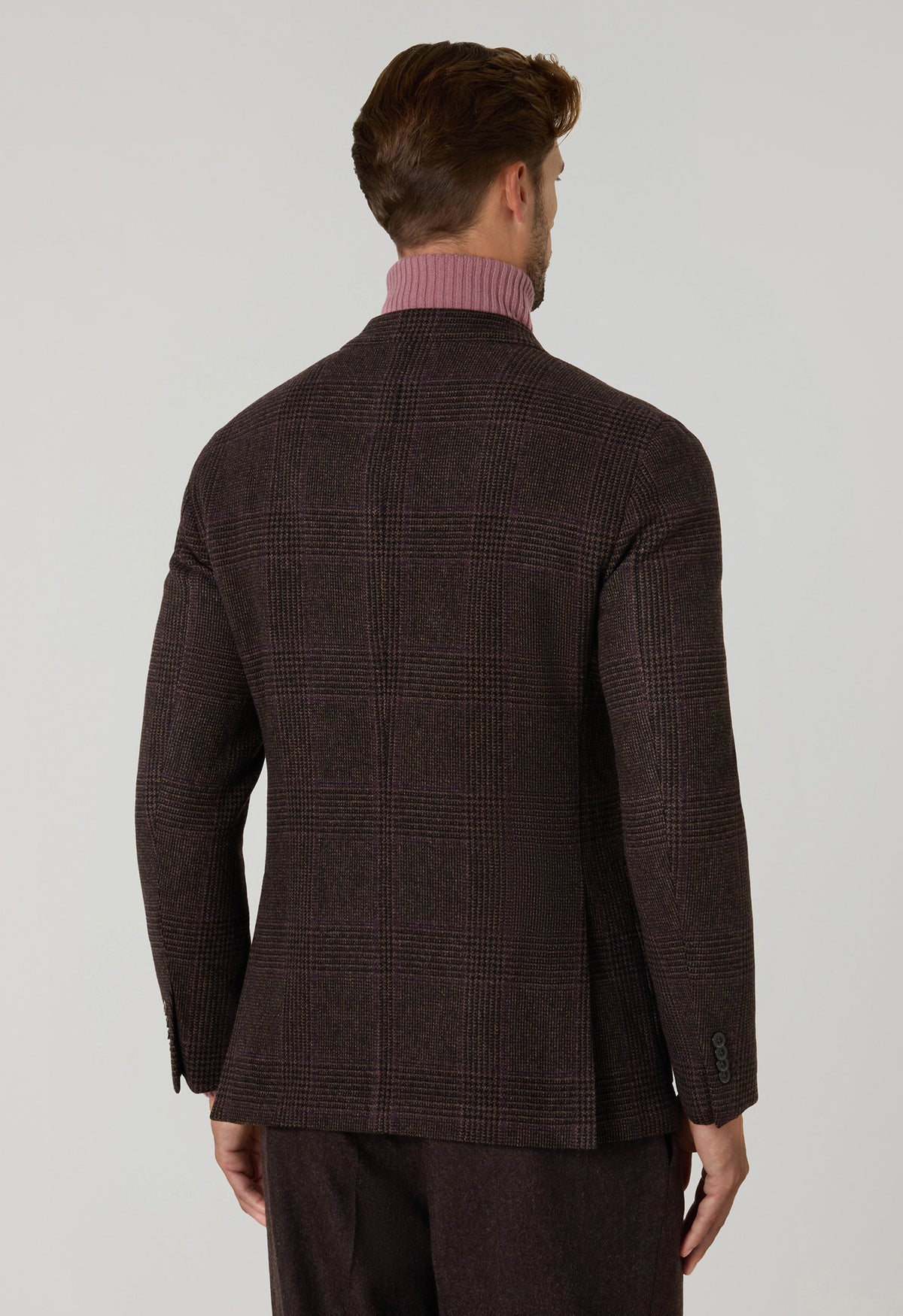 K-Jacket in lana vergine e cashmere marrone