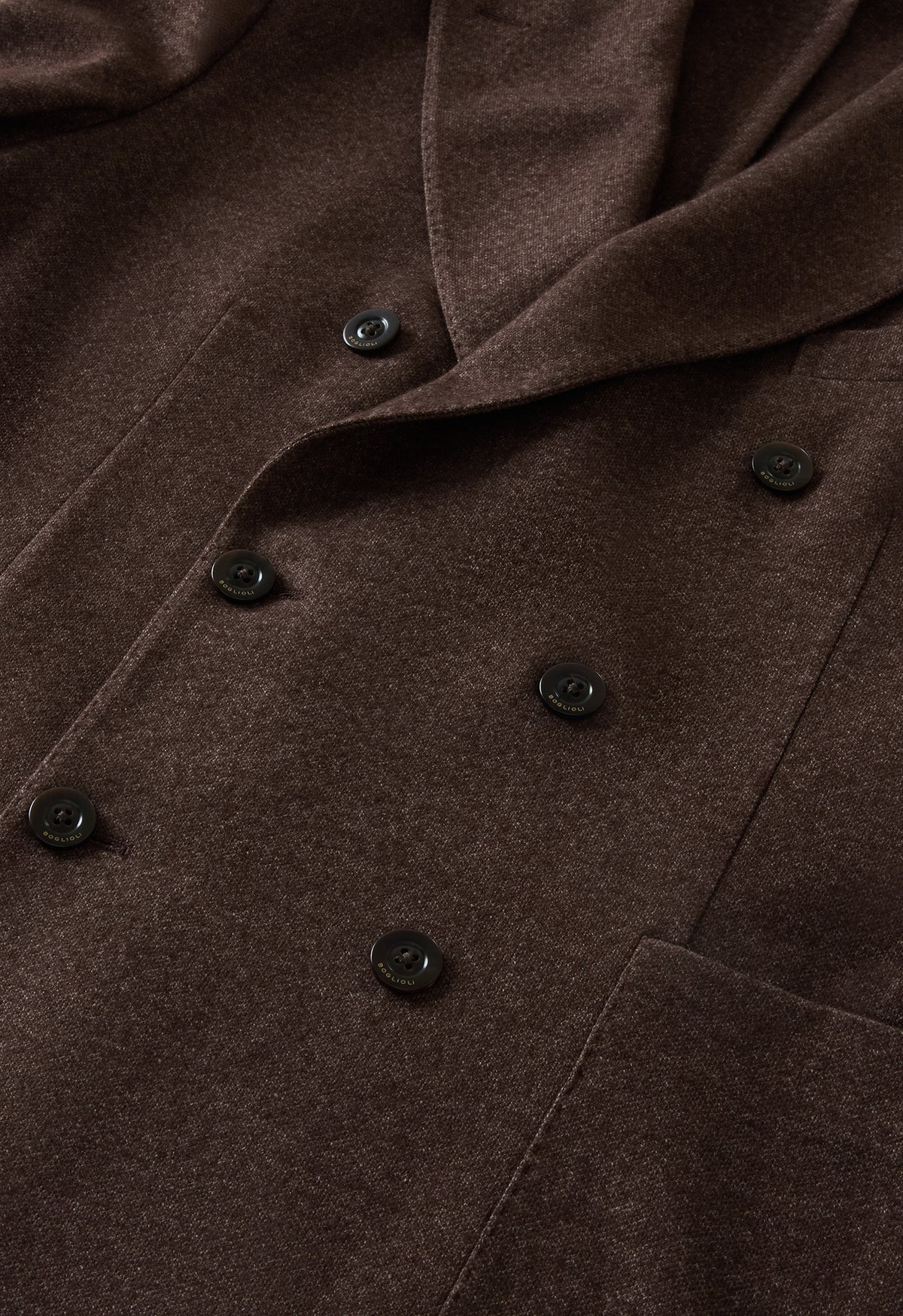 Brown Silk Cashmere blend double-breasted K-Jacket