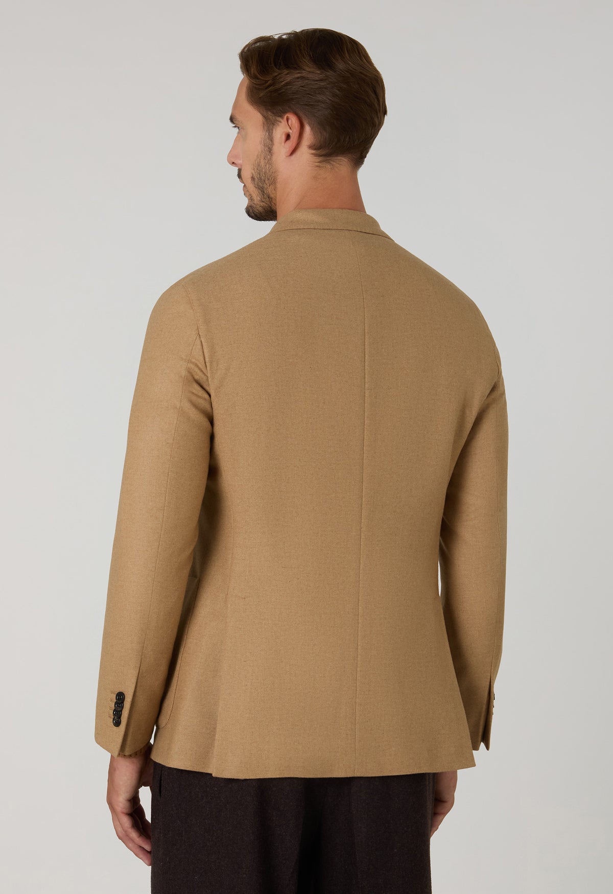 K-Jacket doppiopetto in flanella cammello