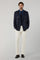 K-Jacket doppiopetto blu in lana leggera a nido d’ape con bottoni in ottone