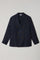 K-Jacket doppiopetto blu in lana leggera a nido d’ape con bottoni in ottone